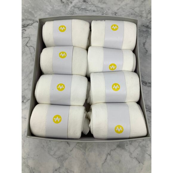 WANDER Men's Small White 8 Pairs Ankle Socks Thick Cushion Active Athletic K9-19 - Picture 2 of 5